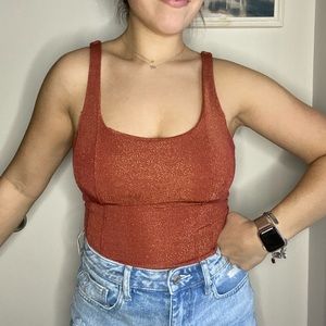 Sparkly Coral Bodysuit